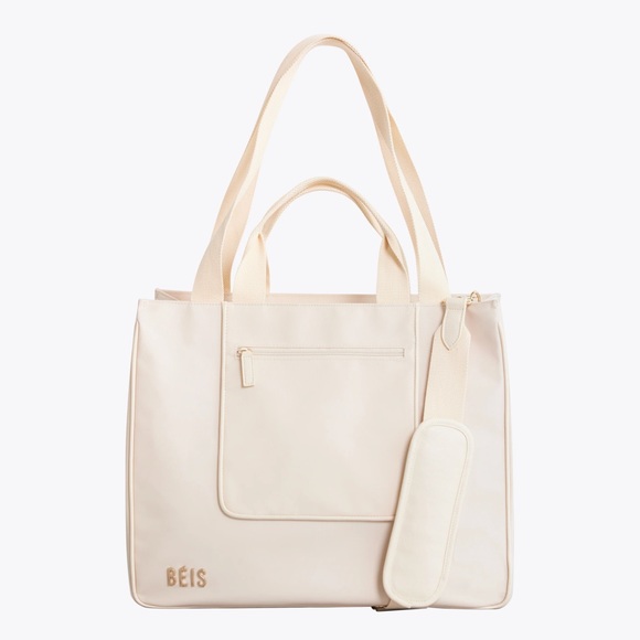 New BÉIS The East To West Tote in Beige